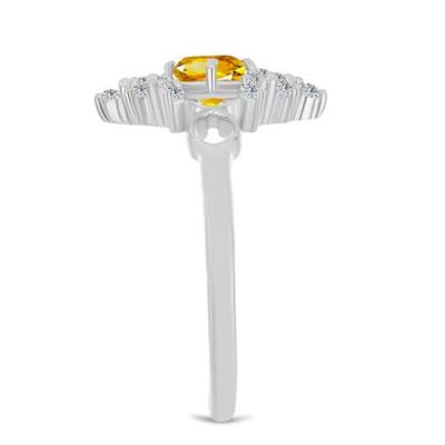 BUY 925 SILVER RING WITH NATURAL CITRINE GEMSTONE 